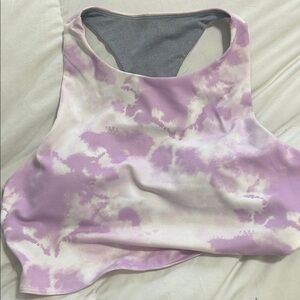 Purple Tie-Dye Crop Top